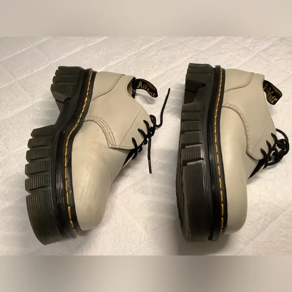 Dr. Martens Audrick 3 Eye Nappa Leather Platform Shoes Size 7